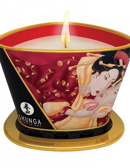 Shunga - Massage Kerze Romance Prickelnder Erdbeer-Wein, 170ml Shunga - Massage Kerze Romance Prickelnder Erdbeer-Wein, 170ml – Produktbild 1