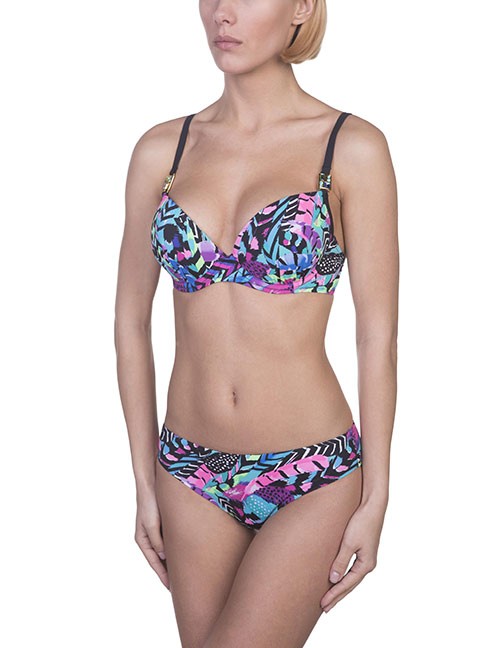 1205500 Anabel Arto 95009 Push-Up Bikini mit Bügel-Cupsund Neckholder-Träger schwarz 