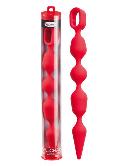 1205679 Malesation 670000031569 Ballchain Analkette large red 1205679 Malesation 670000031569 Ballchain Analkette large red