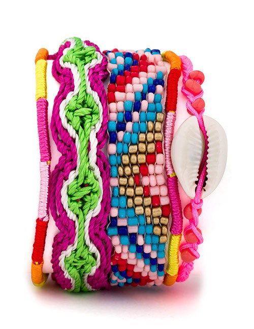 1205802 Zugeschnürt 14714-212 Armband pink/gemustert 1205802 Zugeschnürt 14714-212 Armband pink/gemustert