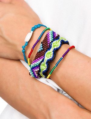 1205803 Zugeschnürt 14714-214 Armband blau/gemustert 1205803 Zugeschnürt 14714-214 Armband blau/gemustert