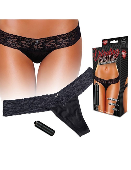 1205873 Hustler Lingerie 1205873 Spitzen-Höschen mit Vibrobullet - schwarz