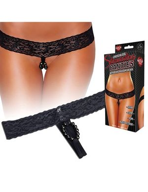 1205878 Hustler Lingerie 1205878 Schwarze Spitzen-Panty – ouvert, mit stimulierender Perlenkette 1205878 Hustler Lingerie 1205878 Schwarze Spitzen-Panty – ouvert, mit stimulierender Perlenkette