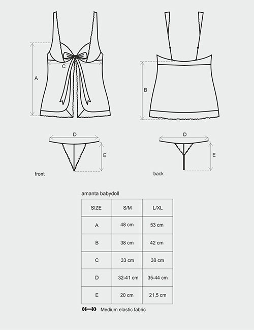 1206112 Obsessive 1206112 Amanta Babydoll schwarz