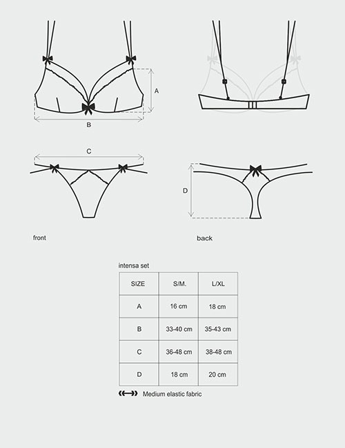 Obsessive – Sexy Set “Intensa”, BH und String aus Spitze – schwarz Obsessive – Sexy Set “Intensa”, BH und String aus Spitze – schwarz – Produktbild 4