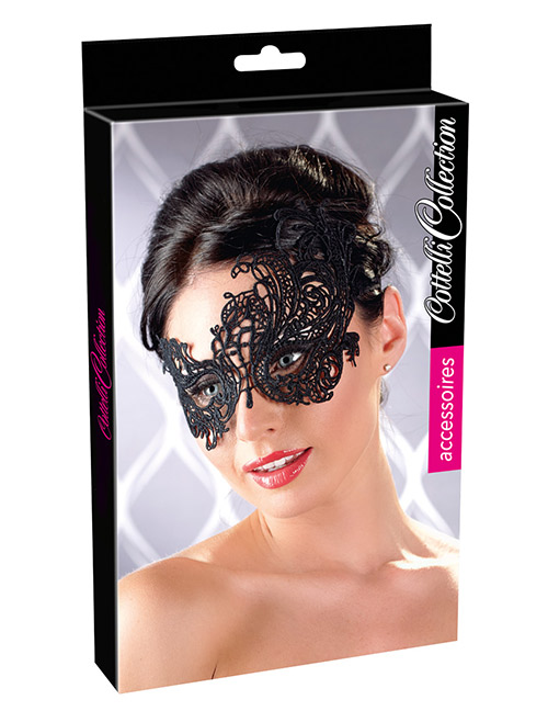 1207577 Cottelli Collection Accessoires 248030110 Maske Stickerei schwarz