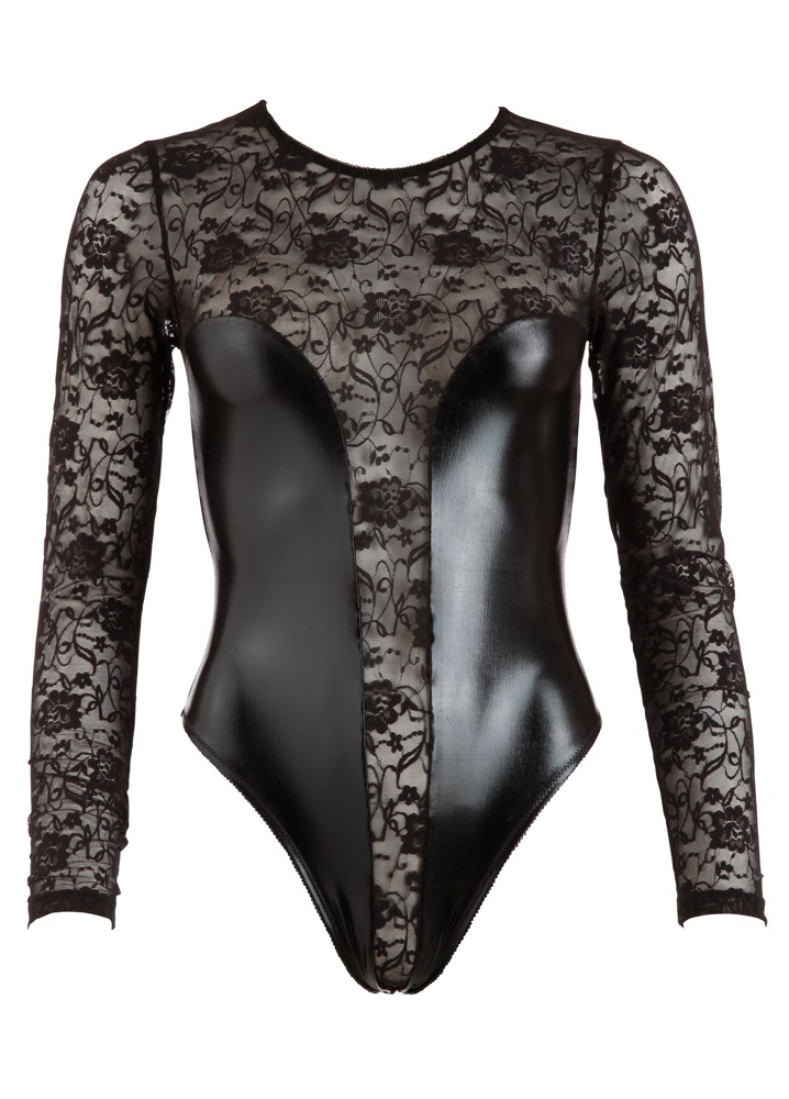 Cottelli Collection - Spitzen-Body mit Wetlook-Details Cottelli Collection - Spitzen-Body mit Wetlook-Details – Produktbild 3