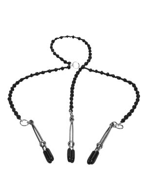1208606 Steamy Shades 700000257918 Y-Style Deluxe Beaded Nipple Clamps Klemmen