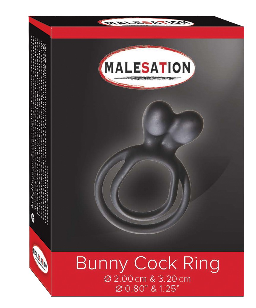 1208610 Malesation 670000031571 Bunny Cock Ring Penisring (Ø 2,00 cm & 3,20 cm)