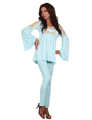 LivCo Corsetti - CHLOE Negligeé und Leggings LC 90038 blau 