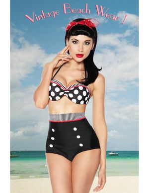 Zugeschnürt Shop - Vintage-Push-Up-Bikini
