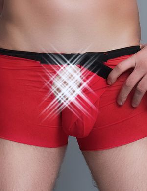 Andalea - Hemd-Boxer-Set MC/9039 aus Tüll AMC102239M weiß/rot Andalea - Hemd-Boxer-Set MC/9039 aus Tüll AMC102239M weiß/rot