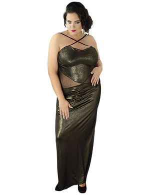 Andalea - langes Wetlook-Kleid C/4001 AN530482M gold Andalea - langes Wetlook-Kleid C/4001 AN530482M gold