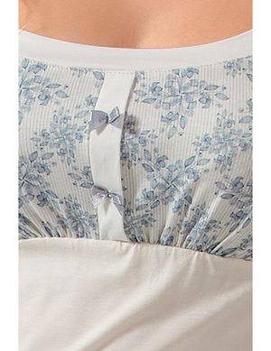 Passion - Pyjama PY070 PA593296M ecru/blau Passion - Pyjama PY070 PA593296M ecru/blau