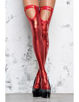 MeSeduce - Wetlook Strümpfe ST07 MS450844M rot MeSeduce - Wetlook Strümpfe ST07 MS450844M rot