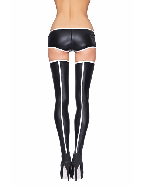 7Heaven - Straps-Strümpfe Mitu 7H694237M schwarz/weiß 7Heaven - Straps-Strümpfe Mitu 7H694237M schwarz/weiß – Produktbild 1