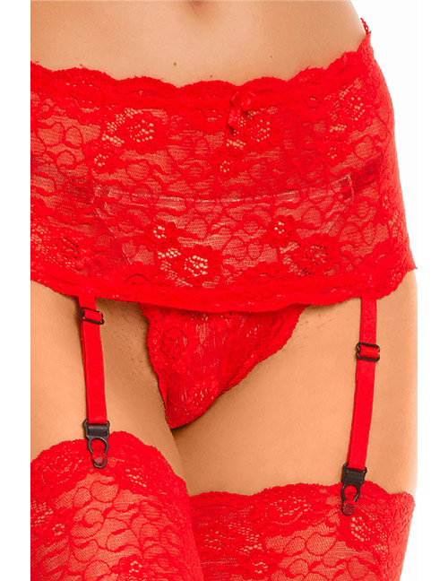 Legg Story - Shorty Strumpfhalter + Strümpfe Paris LS700171M rot – Produktbild 3