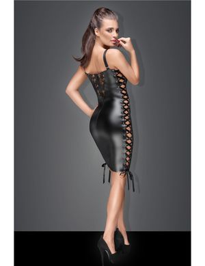 Noir Handmade - Minikleid aus Spitze und filigranen Bändern schwarz