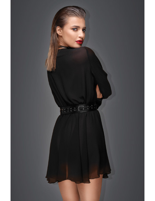 Noir Handmade – Minikleid aus Chiffon mit Choker Noir Handmade – Minikleid aus Chiffon mit Choker – Produktbild 2