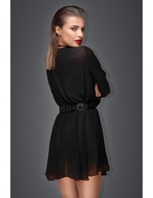 Noir Handmade – Minikleid aus Chiffon mit Chocker - schwarz