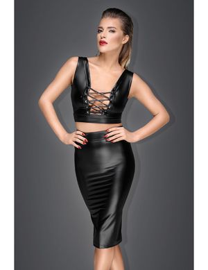 Noir Handmade - Rock aus Powerwetlook schwarz Noir Handmade - Rock aus Powerwetlook schwarz