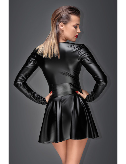 Noir Handmade - Minikleid aus elastischem Powerwetlook schwarz Noir Handmade - Minikleid aus elastischem Powerwetlook schwarz – Produktbild 2