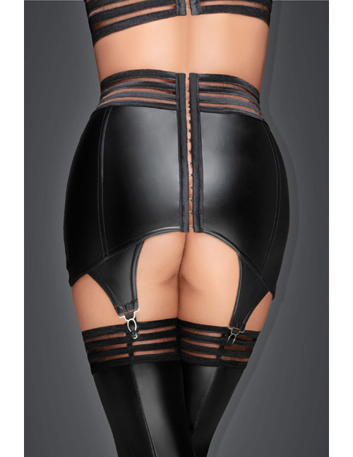 Noir Handmade - Wetlook Strapsrock mit elastischen Bändern Noir Handmade - Wetlook Strapsrock mit elastischen Bändern – Produktbild 2