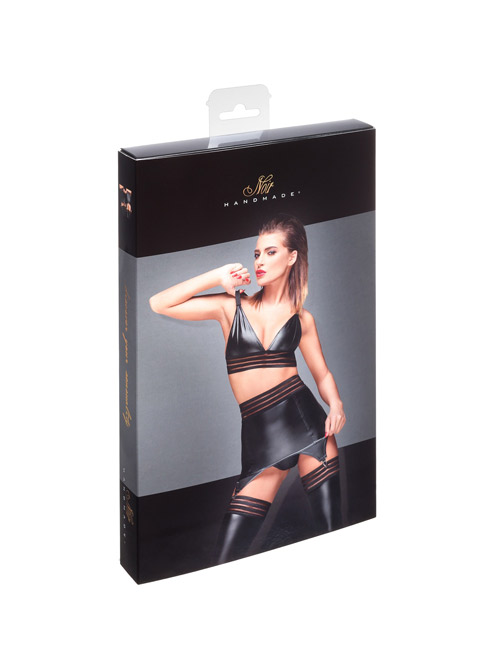 Noir Handmade - Wetlook Strapsrock mit elastischen Bändern Noir Handmade - Wetlook Strapsrock mit elastischen Bändern – Produktbild 6