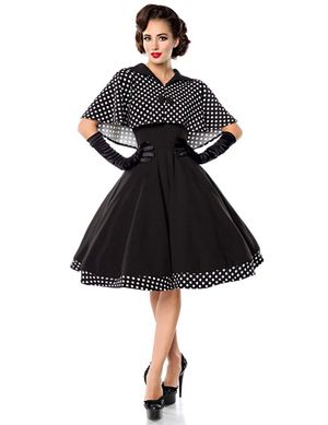 Belsira - Swing-Kleid mit Cape schwarz/weiß Belsira - Swing-Kleid mit Cape schwarz/weiß