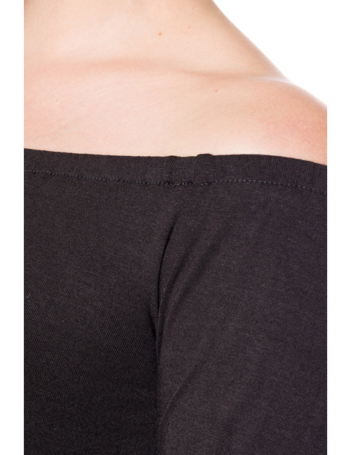 Belsira - schulterfreies Retro-Shirt schwarz Belsira - schulterfreies Retro-Shirt schwarz – Produktbild 8