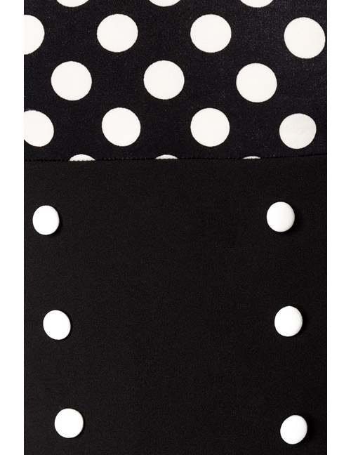 Belsira - schulterfreies Jersey-Top schwarz/weiß/dots – Produktbild 3