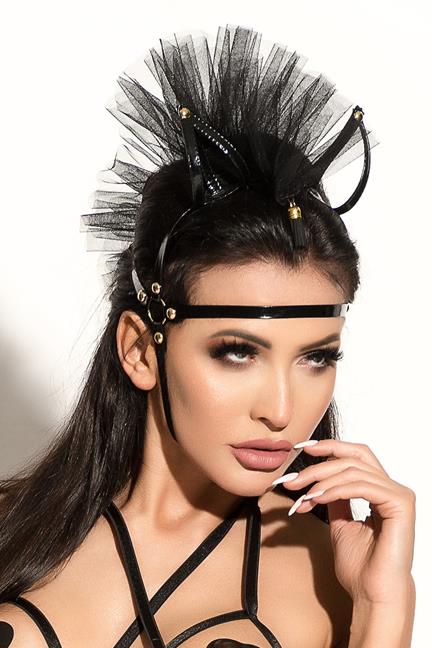MeSeduce - Schwarze Kopfmaske MK17 mit Tüll MeSeduce - Schwarze Kopfmaske MK17 mit Tüll