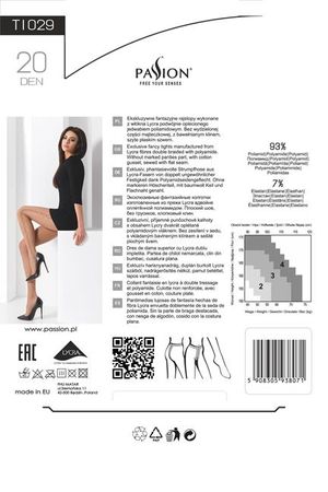 Passion - Strumpfhose mit Muster TI029 schwarz Passion - Strumpfhose mit Muster TI029 schwarz