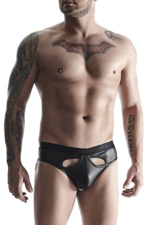 REGNES FETISH PLANET -  Wetlook Slip dehnbar mit breitem Gummiband und cute off front schwarz