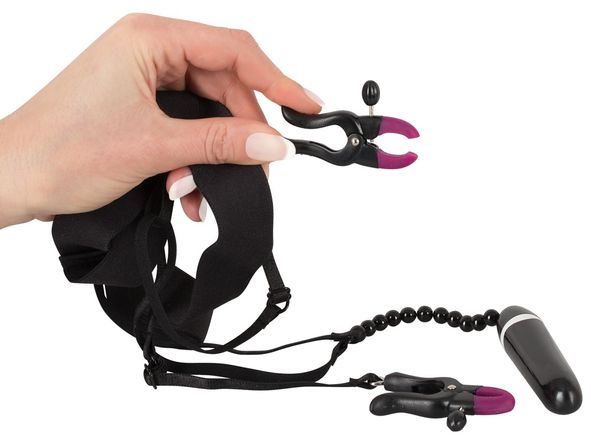Bad Kitty - Spreader String mit Vibrator schwarz Bad Kitty - Spreader String mit Vibrator schwarz