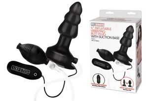 LUX FETISH-4” Inflatable Vibrating Butt Plug with Suction Base LUX FETISH-4” Inflatable Vibrating Butt Plug with Suction Base