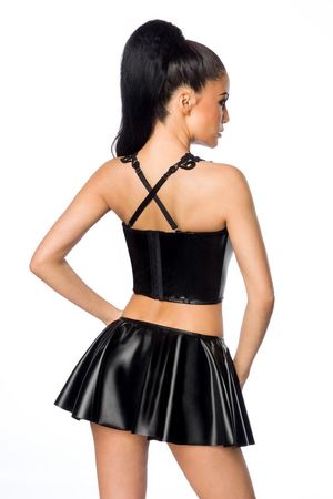 SARESIA-Wetlook-Set mit Spitze 18267 schwarz SARESIA-Wetlook-Set mit Spitze 18267 schwarz