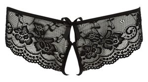 Cottelli Collection - Spitzenslip offen schwarz