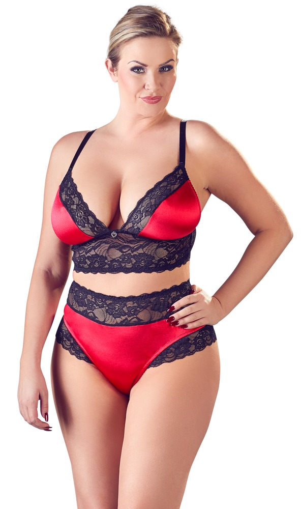 Cottelli Collection - BH Set schwarz rot