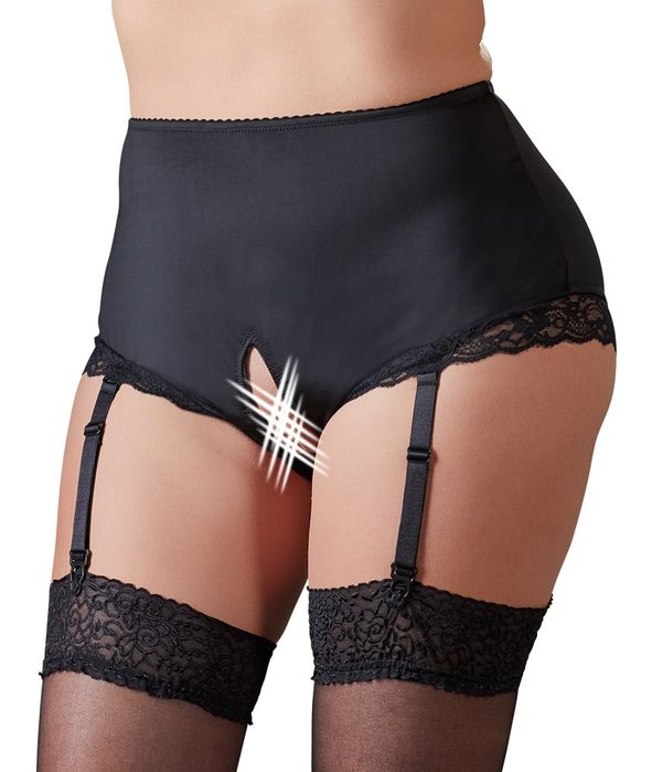 Cottelli Collection - Strapsslip offen schwarz