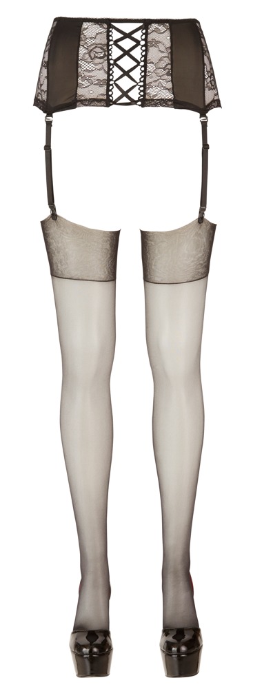 Cottelli Collection - Strapsstrümpfe schwarz – Produktbild 3