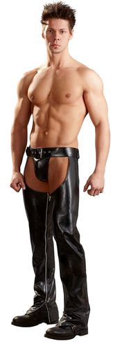 Svenjoyment - Lederimitat Herren Chaps schwarz Svenjoyment - Lederimitat Herren Chaps schwarz