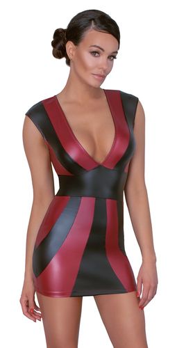 Cottelli Collection - Mattlook Kleid schwarz-rot Cottelli Collection - Mattlook Kleid schwarz-rot