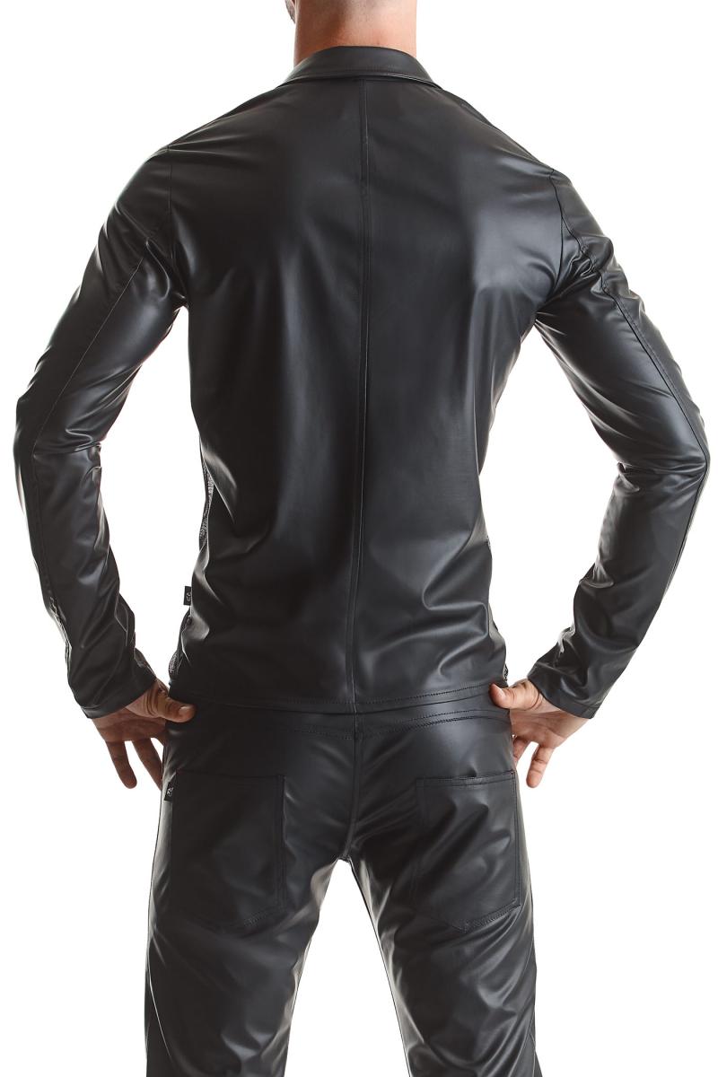 Regnes Fetish Planet - Mesh-Wetlook Jacke schwarz Regnes Fetish Planet - Mesh-Wetlook Jacke schwarz – Produktbild 2