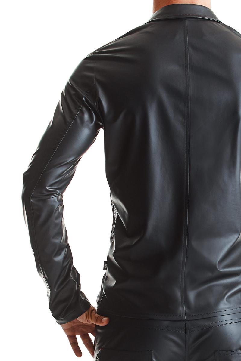 Regnes Fetish Planet - Mesh-Wetlook Jacke schwarz Regnes Fetish Planet - Mesh-Wetlook Jacke schwarz – Produktbild 3