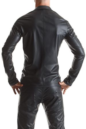 Regnes Fetish Planet - Mesh-Wetlook Jacke schwarz Regnes Fetish Planet - Mesh-Wetlook Jacke schwarz