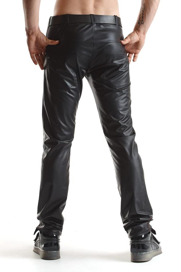 Regnes Fetish Planet - Lange Wetlook Herren Hose schwarz Regnes Fetish Planet - Lange Wetlook Herren Hose schwarz