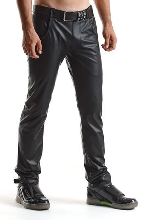 Regnes Fetish Planet - Lange Wetlook Herren Hose schwarz Regnes Fetish Planet - Lange Wetlook Herren Hose schwarz