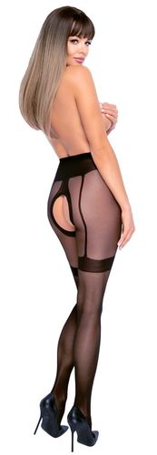 Cottelli Legwear - Strumpfhose overt schwarz Cottelli Legwear - Strumpfhose overt schwarz