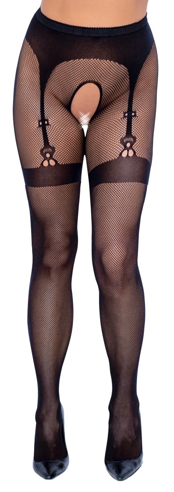 Cottelli Legwear - Strumpfhose ouvert schwarz
